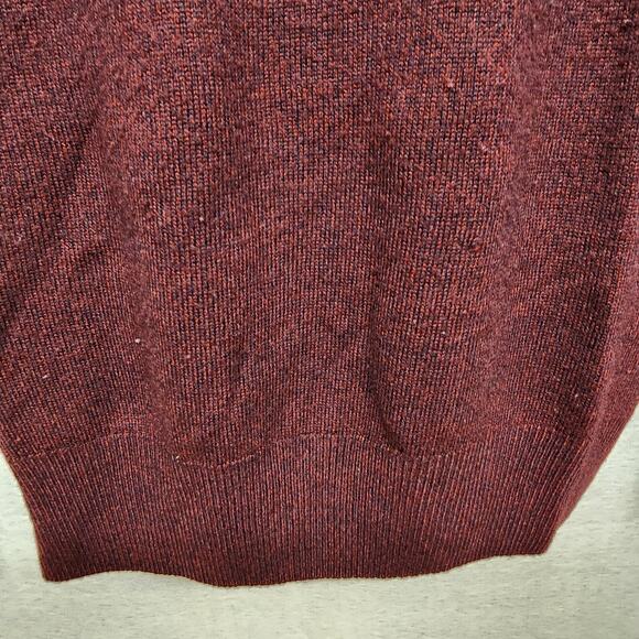 Men's Polo Long Sleeve Sweater Geoffrey Beene XL Maroon 90s Business Casual - Picture 4 of 8